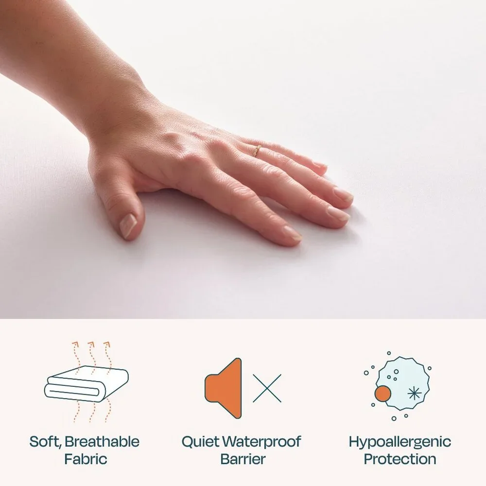 NEW - Waterproof Mattress Protector - White